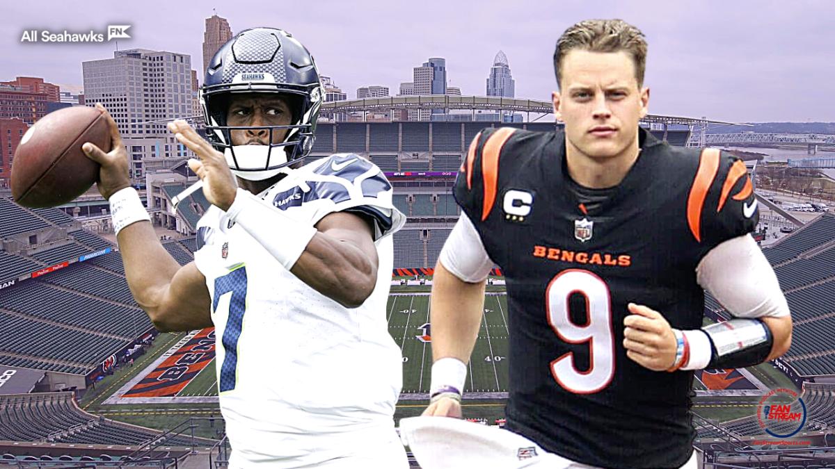 Seattle Seahawks quarterback Geno Smith (left) and Cincinnati Bengals quarterback Joe Burrow (right)